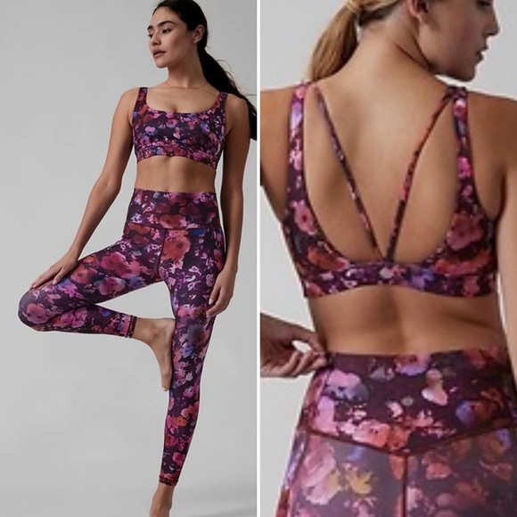 Athleta Pants - {Athleta} MATCHING SET Salutation Stash Pocket Leggings & Exhale Bra | sz M